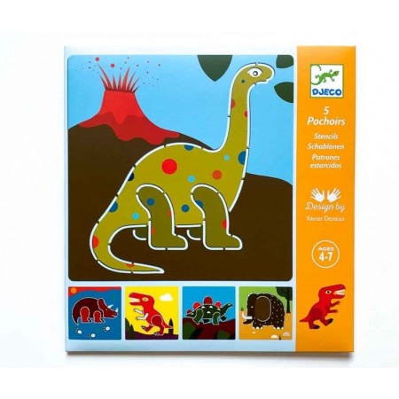 Kit Stencil Dinossauros - Djeco