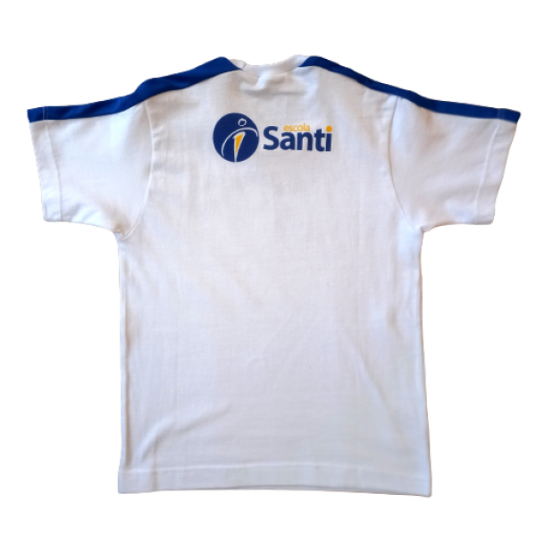 Camiseta Manga Curta Azul Escola Santi
