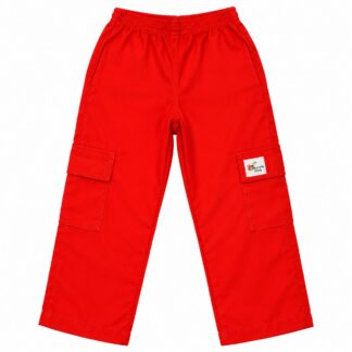 Calça Tactel com forro Escola Viva Infantil Vermelho (VENDA SOB ENCOMENDA ATÉ 30 DIAS ÚTEIS PARA ENTREGA)