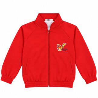 Casaco Com Forro Malha Tactel Escola Viva Infantil Vermelho (Venda sob encomenda)
