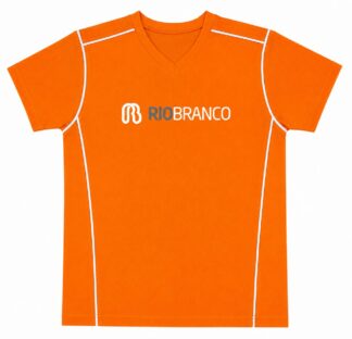 Camiseta M Curta Regular Laranja Rio Branco
