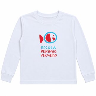 Camiseta Manga Longa Peixinho Vermelho