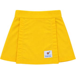 Short Saia de Tactel Viva Infantil Amarelo (Venda sob encomenda)